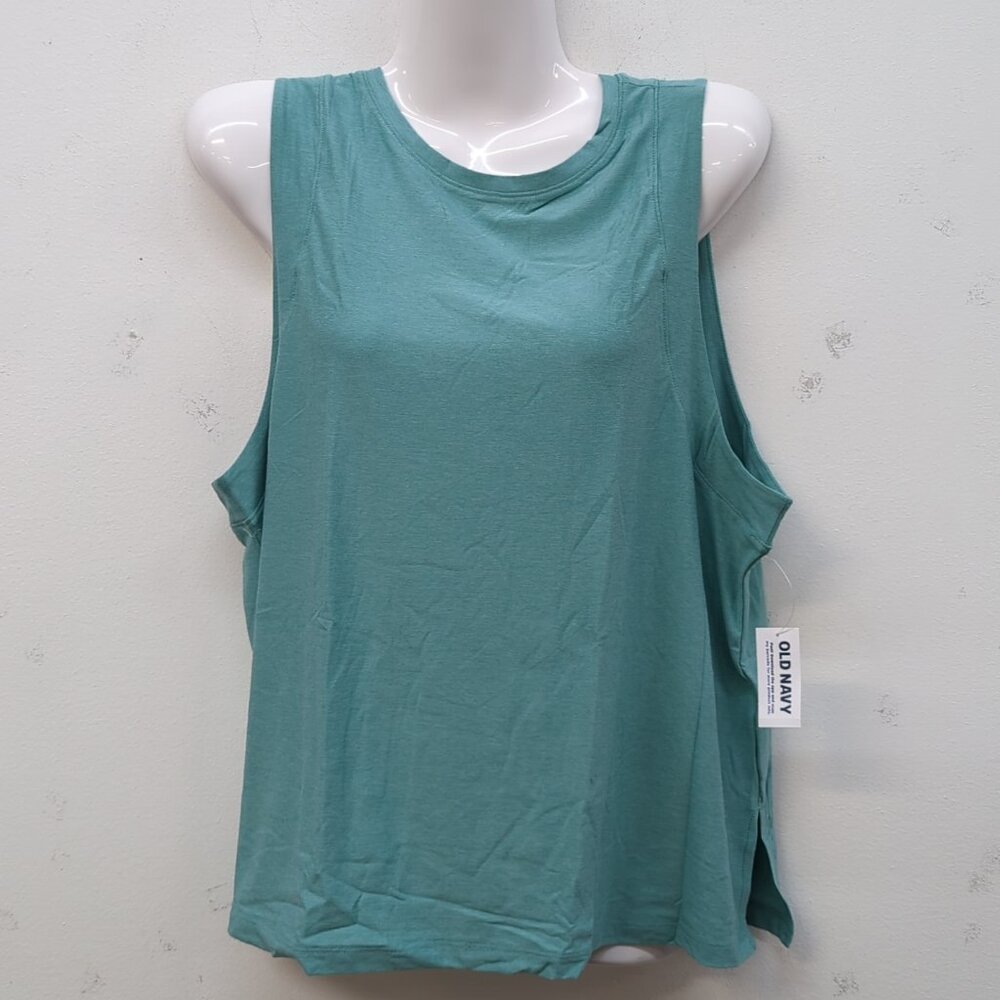 Old Navy Active Cloudmotion Crew Neck Sleeveless Women's Tank Top Large Teal